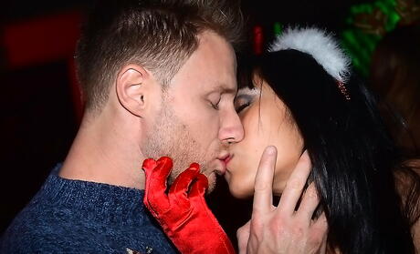 Curious women Esmi Lee, Levi Cash and Bruno Dickenz in xxx orgy in the night club